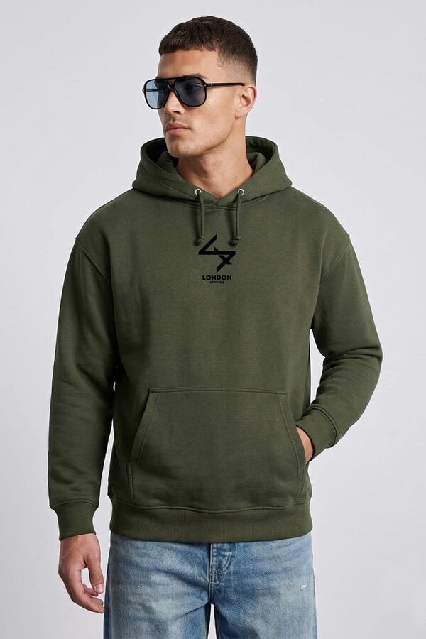 London Attitude Relaxed Fit Japanese Inspired  Graphic Hoodie
