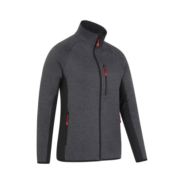 Mountain Warehouse Mens Treston Full Zip Fleece Jacket - Black