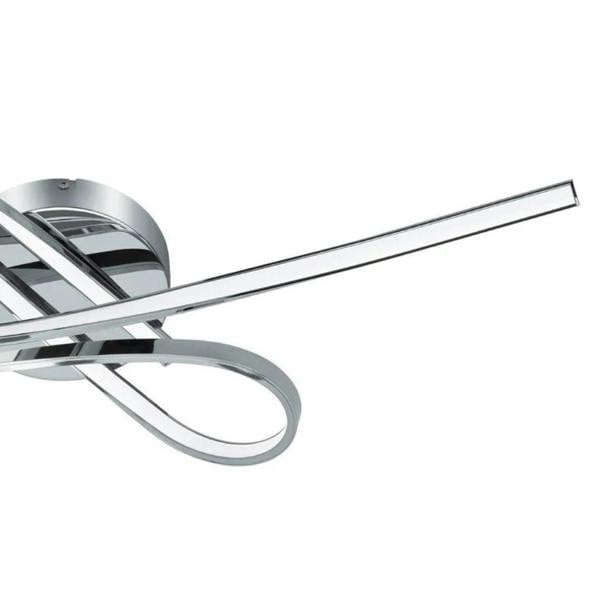Pagazzi Lighting Aurora 2 Light Silver LED Flush Ceiling Light