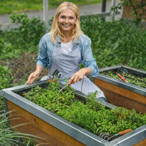 Snail and Slug Barrier Kit Silver Metal - for raised vegetable beds or wooden lawn edge - Devonia London