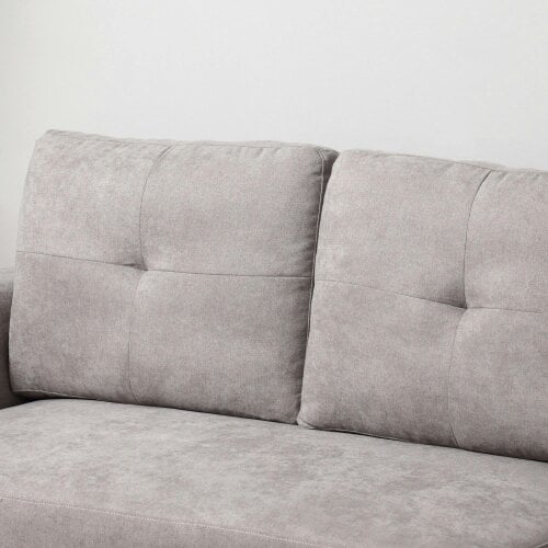 Wyld Haus Kaba Fabric Light Grey 3 Seater Sofa Bed With Hidden Storage