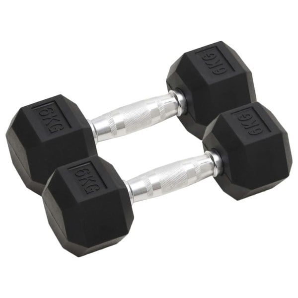Berkfield Dumbbells 2 pcs 12 kg Cast Iron