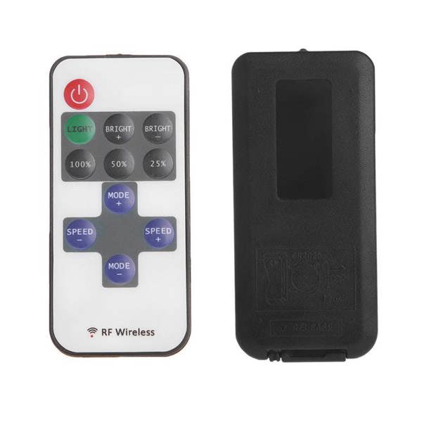 ENER-J LED Strip Dimmer Controller with 11-Key Remote - Adjust Brightness and Turn On/Off Single-Color 12V/24V LED Strips