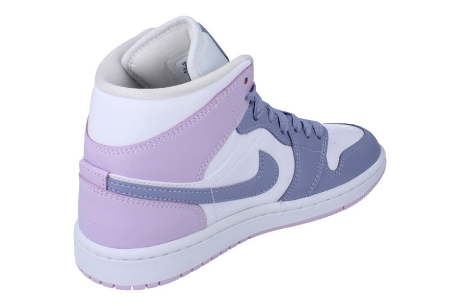 Nike Womens Air Jordan 1 Mid Trainers Bq6472  510 - Indigo Haze Doll White 510 - Photo 2