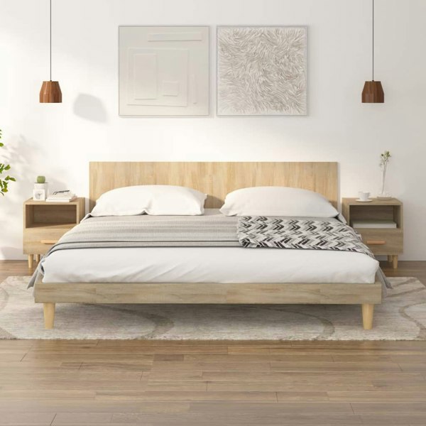 Berkfield Bedside Cabinets 2 pcs Sonoma Oak 40x35x47 cm