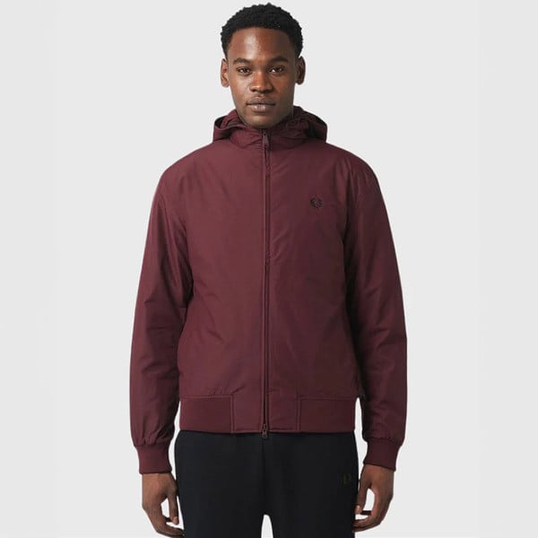 Fred Perry Oxblood Hooded Brentham Jacket - Burgundy