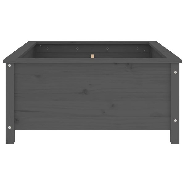 Berkfield Garden Planter Grey 82.5x82.5x39 cm Solid Wood Pine