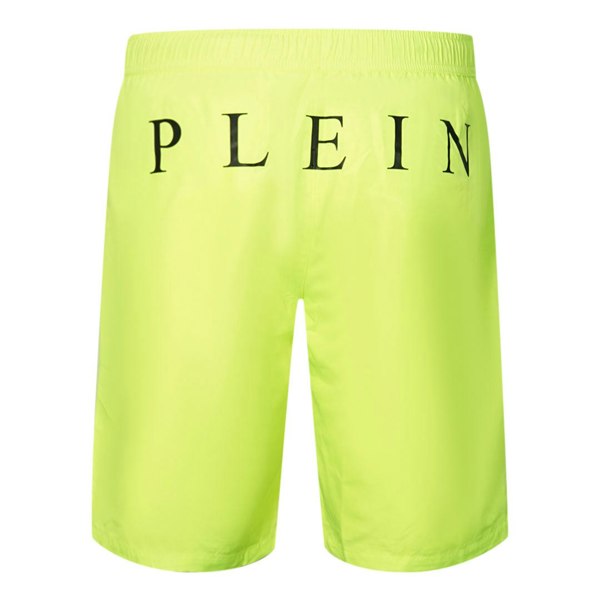 Philipp Plein Brand Logo Fluorescent Swim Shorts - Yellow