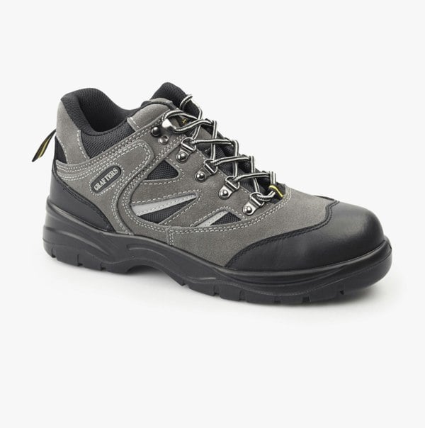 Grafters M685F Unisex Suede Hiking Safety Boots Grey/Black