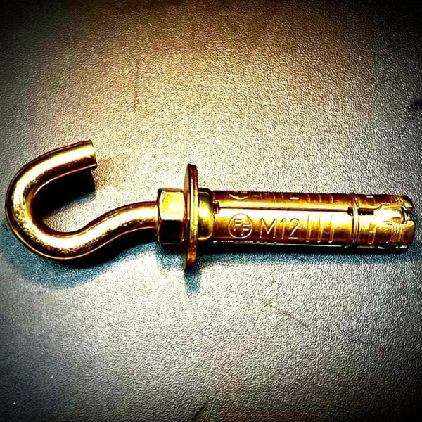 Fixaball Hook Bolt Shield Anchor Zinc Masonry Conctrete Brick Block