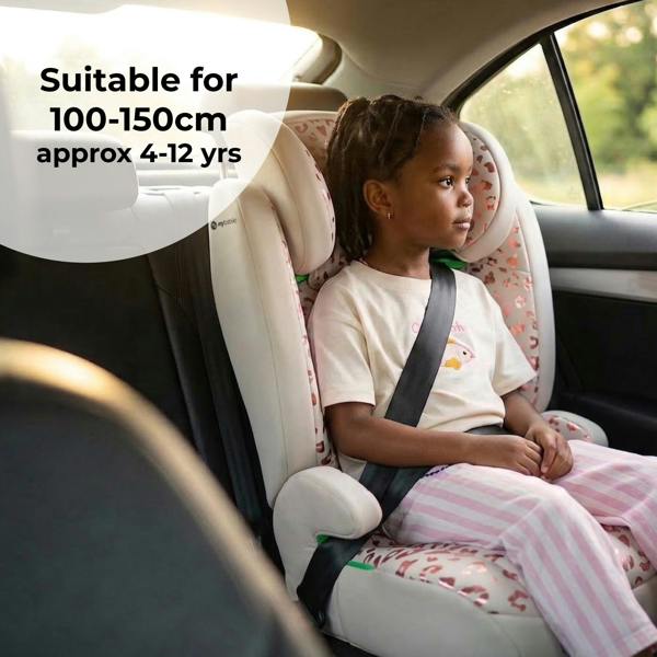 My Babiie MBCSB30 i-Size (100-150cm) High Back Booster Car Seat - Pink Leopard