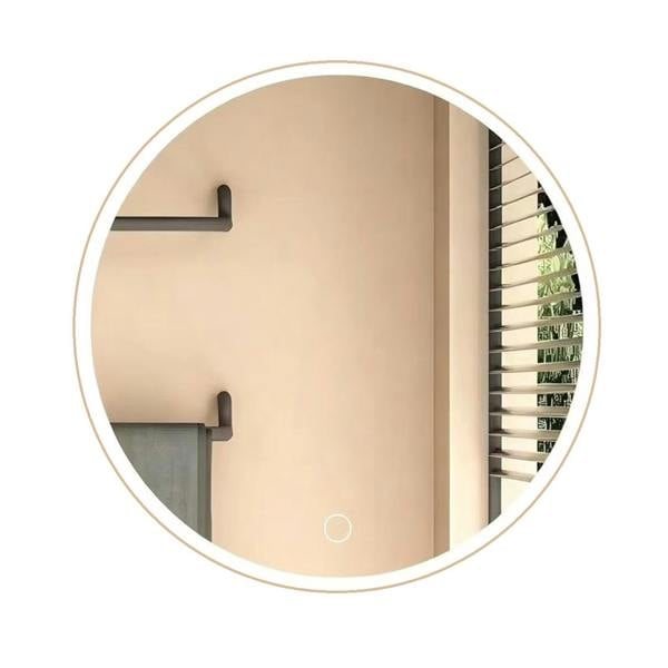 Gr8 Home 60cm Round LED Bathroom Mirror with Anti Fog Touch Dimmable Light