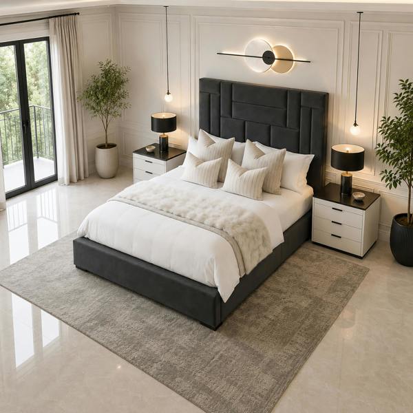 Paradise Beds Abstract Haven Ottoman Bed With Headboard