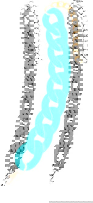 One Of A Kind Club Plain teal green chunky chain bracelet