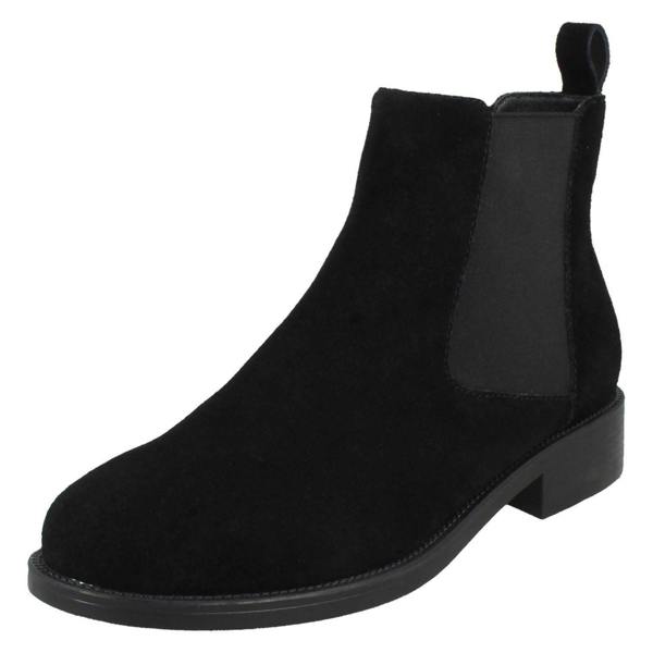 Leather Collection Ladies Leather Collection Suede Leather Ankle Boots F50979