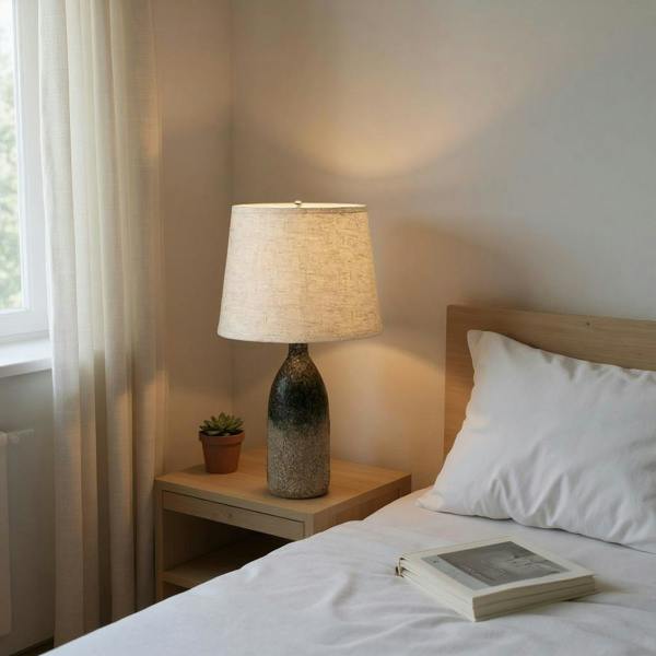 45CM RUSTIC LAMP AND SHADE