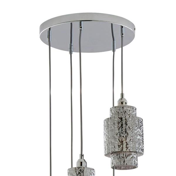 Pagazzi Lighting Evelle 5-Light Chrome Cascading Pendant