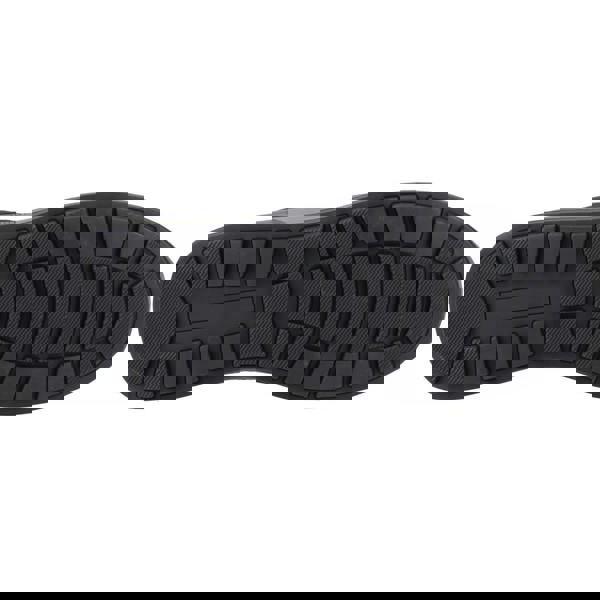 Hush Puppies Arnie Ankle Lace Up Leather Boots, close-up of the black rubber sole with tread pattern.