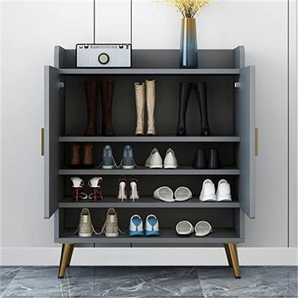 HYGRAD BUILT TO SURVIVE Modern Hallway Shoe Storage Cabinet, 2 Doors – Grey or White | HYGRAD®