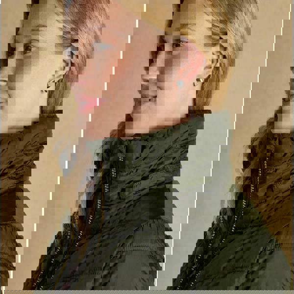 Joules Joules PEMBURY Showerproof Longline Padded Coat with Hood Khaki