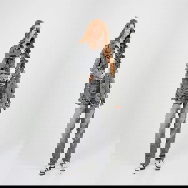 Brave Soul Grey Oversized Denim Jacket - Grey Image 3