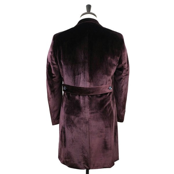 David WeJ Maison Velvet Overcoat - Plum