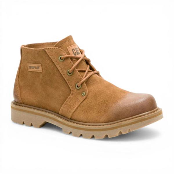Caterpillar CAT (Caterpillar) Tan Leather Hiking Mid-Cut Chukka Ankle Boots - Grader