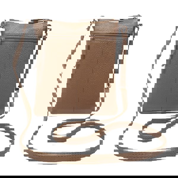 Assots London 'ROSY' Tan Pebble Grain Soft Real Leather Crossbody Bag