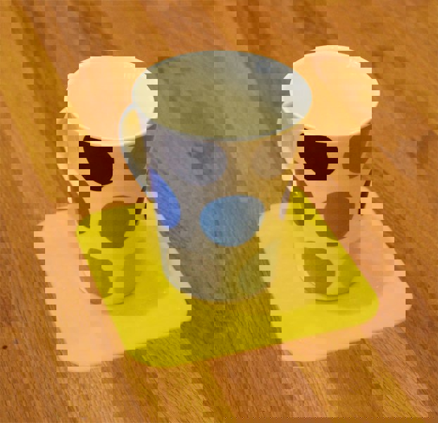 Aidapt 14cm Square Coasters Yellow