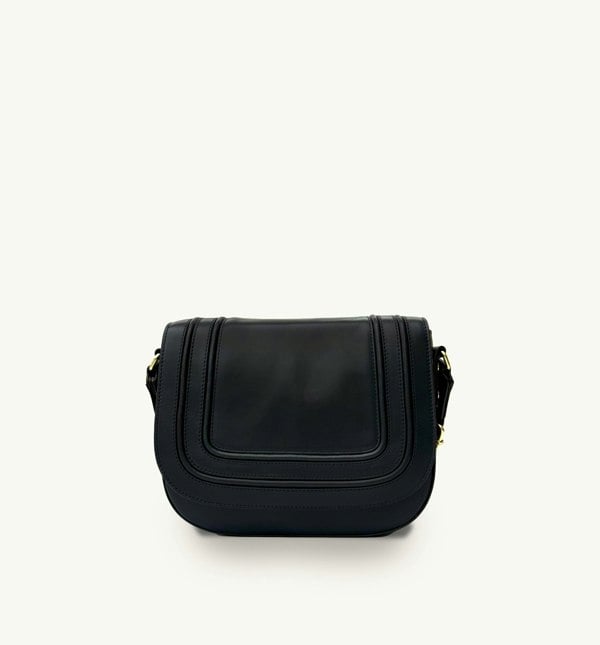 Apatchy London The Mimi Maxi Black Leather Bag