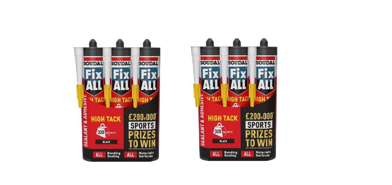Soudal Fix All High Tack Hybrid Sealant & Adhesive Black 290ml