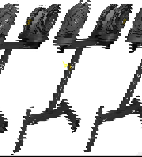 Strongology Urban25 Grey Adjustable Dumbbell Pair with Free Durable Steel Adjustable Urban25 Dumbbell Floor Stand