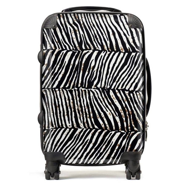 Warren Reed Zebra Pattern Suitcase