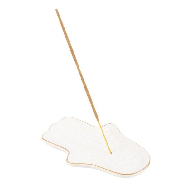 Serano White Hamsa Hand Incense Stick Holder