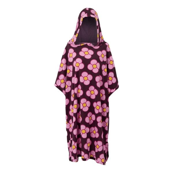 Regatta Womens/Ladies Orla Kiely II Spinning Flower Towelling Hooded Towel - Morello
