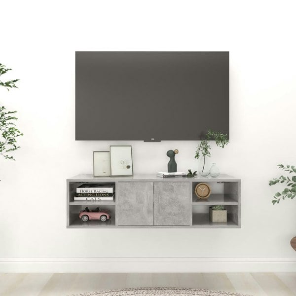 Berkfield Wall Shelf Concrete Grey 102x30x29 cm Engineered Wood