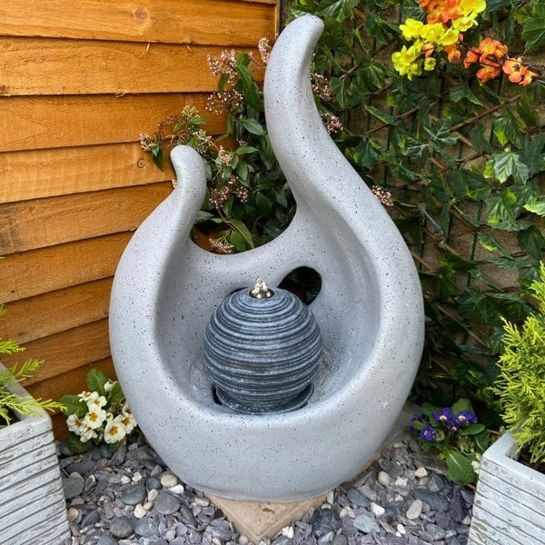 Tranquillity Water Features Abstract Flame Solar Water Feature