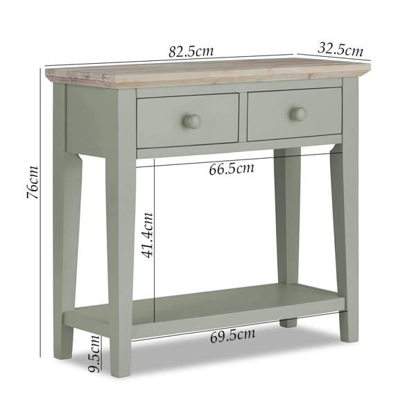 Statement Furniture Florence Small Console Table with 2 Drawers and Shelf