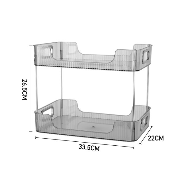 Living and Home 2 Tier Makeup Organizer Rack