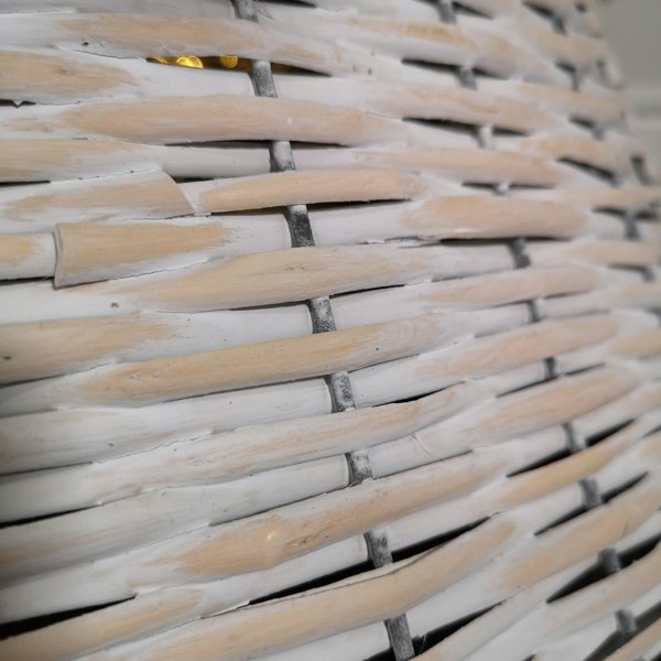 Samuel Alexander 48/70cm Samuel Alexander KD Willow Christmas Tree Skirt Wicker Rattan- Large White Wash
