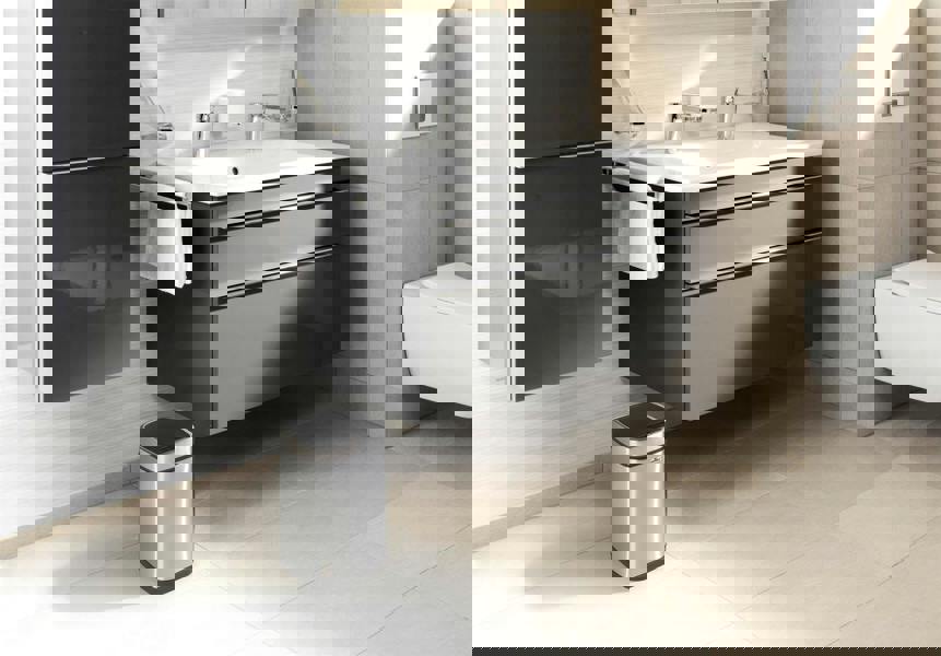 Durable Motion Sensor Bin | Smart Automatic Steel Kitchen Waste Bin | 6L Silver