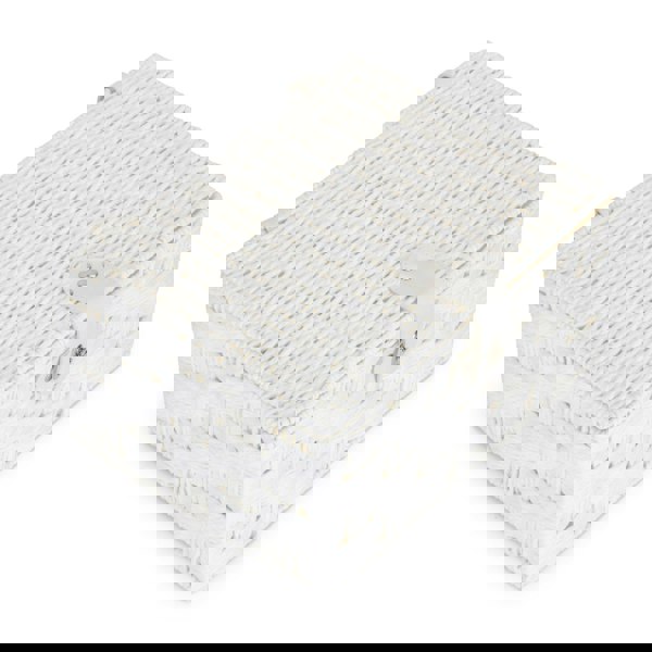 Twisted White Paper Rope Storage Basket