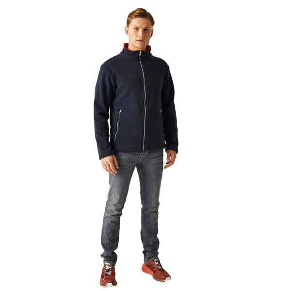 Regatta Mens Ascender 250 Fleece Jacket - Navy/Classic Red - 