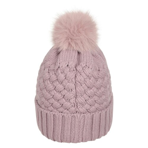 Mountain Warehouse Womens Lisbon Pom Pom Borg Lined Beanie - Lilac