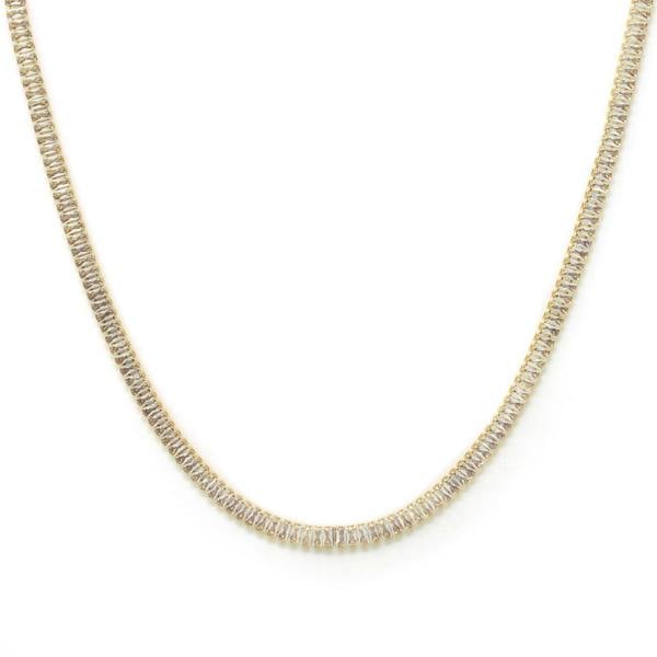 Say It With Emerald Tennis Necklace - Yellow Gold