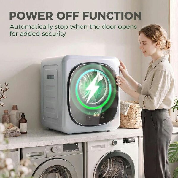 4kg Vented Tumble Dryer with 5 Drying Mode, 800W Compact Freestanding Front Tumble Dryer, Silver