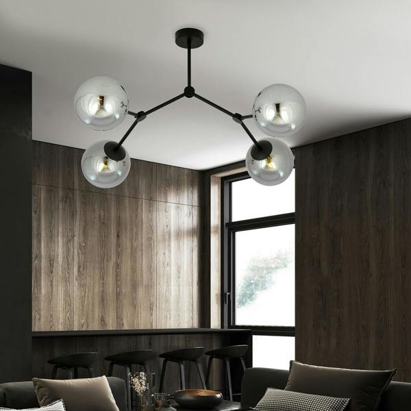 Emibig SPACE Ceiling lamp  4 x E14 Black with Graphite Shade