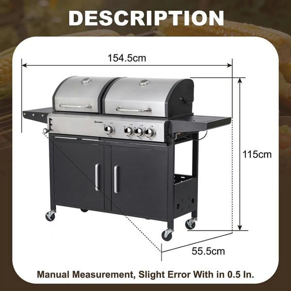 Groundlevel Large Family Gas Garden BBQ Grill