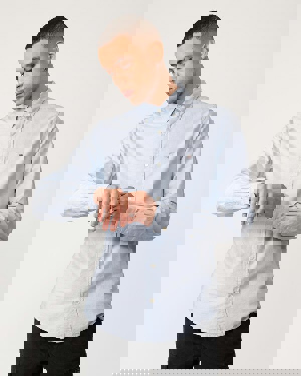 GANT Mens Slim Fit Long Sleeve Oxford Shirt - 455 Light Blue