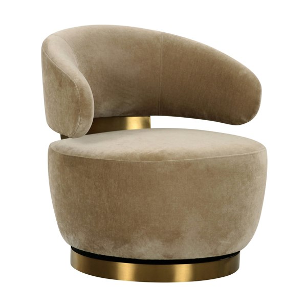 Furniture Edit Austin Oat Recycled Fabric Swivel Chair